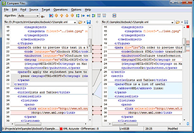 oXygen XML Diff