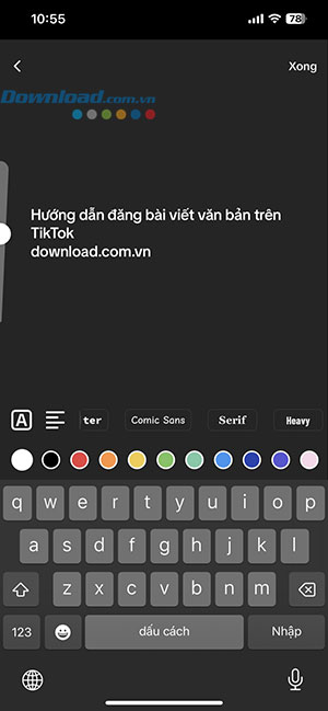 cach dang bai viet van ban tren TikTok 3*427716