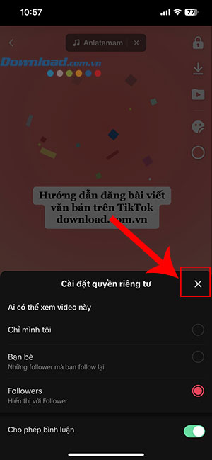 cach dang bai viet van ban tren TikTok 9*427711