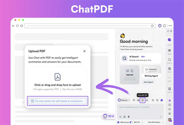 Chỉ cần tải file PDF lên và ChatPDF sẽ giúp bạn tóm tắt ý chính