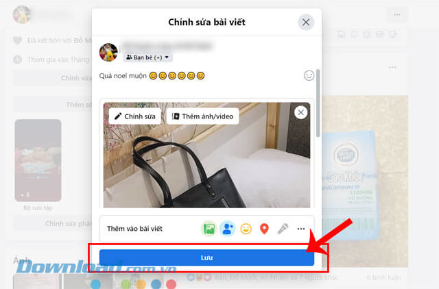 Nhấp chuột vào nút Lưu