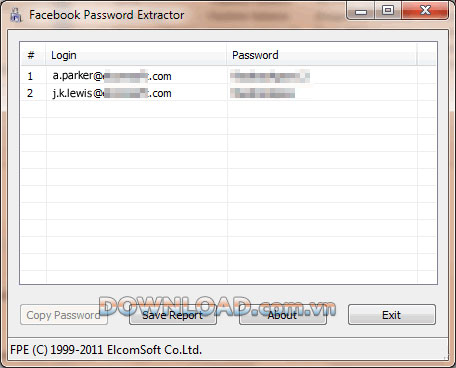 Facebook Password Extractor