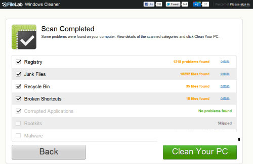 FileLab Windows Cleaner