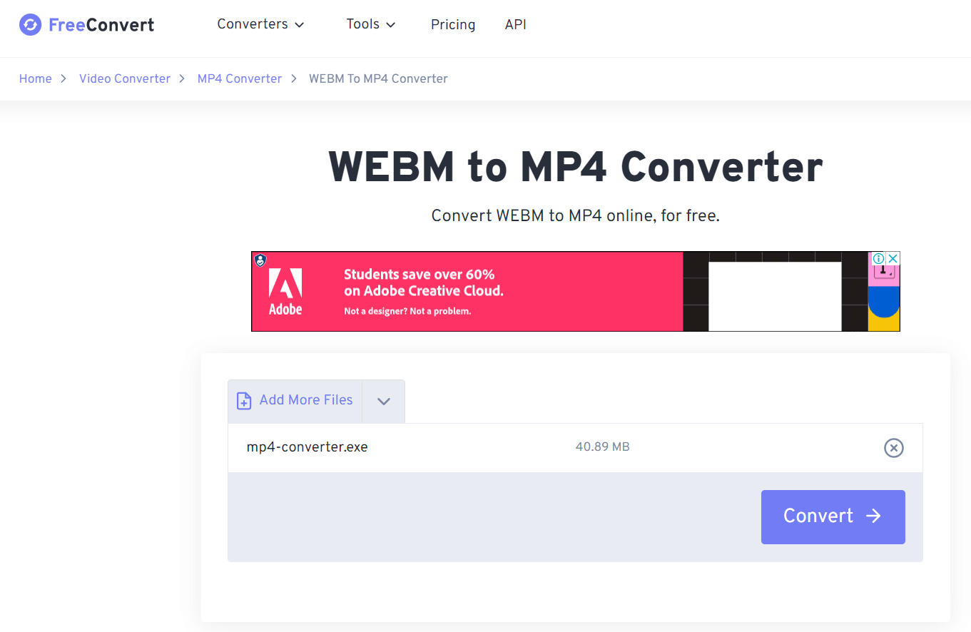 Free WEBM to MP4 Converter