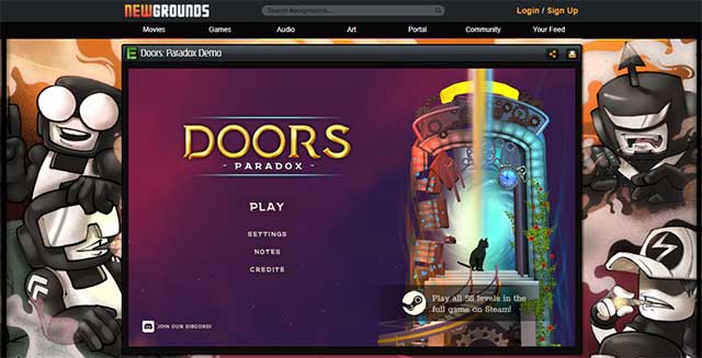 Newgrounds sẽ giúp bạn trải nghiệm nhiều nội dung giải trí sáng tạo và độc đáo