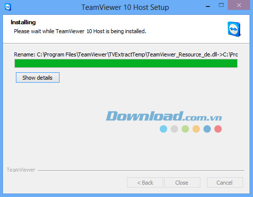 Cài đặt ứng dụng TeamViewer Host