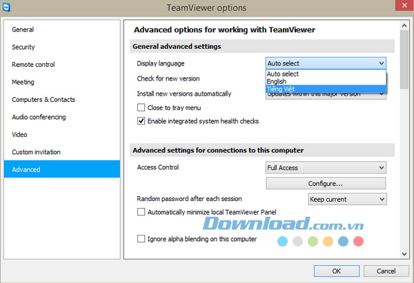 Các tính năng của Teamviewer Host