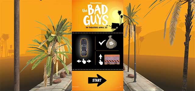 The Bad Guys được thiết kế như một trò chơi đi cảnh với điều khiển đơn giản