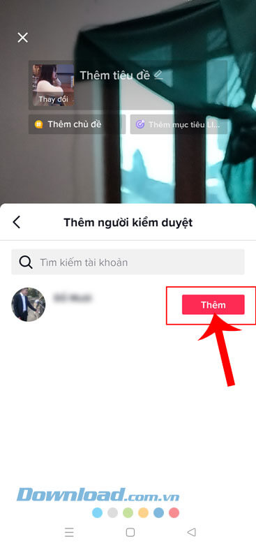 Ấn vào nút Thêm