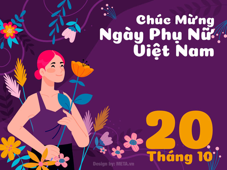 Thiêp mừng Ngày Phụ nữ Việt Nam dành cho cô giáo